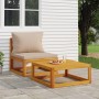 2-piece garden sofas with solid acacia wood cushions by vidaXL, Modular outdoor sofas - Ref: Foro24-360003, Price: 183,16 €, ...