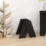 Stools 2 units solid black pine wood 40x40x45 cm by vidaXL, Folding stools and chairs - Ref: Foro24-823663, Price: 31,96 €, D...