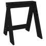 Stools 2 units solid black pine wood 40x40x45 cm by vidaXL, Folding stools and chairs - Ref: Foro24-823663, Price: 31,96 €, D...