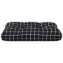 Cushion for pallets black checkered fabric 60x40x12 cm by vidaXL, Cushions for chairs and sofas - Ref: Foro24-360573, Price: ...