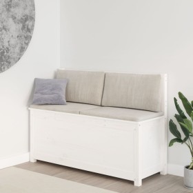 Bank aus massivem weißem Kiefernholz, 110 x 41 x 76,5 cm von vidaXL, Banken - Ref: Foro24-823555, Preis: 136,32 €, Rabatt: %