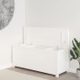 Solid white pine wood bench 110x41x76.5 cm by vidaXL, Banks - Ref: Foro24-823555, Price: 136,32 €, Discount: %