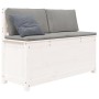 Bank aus massivem weißem Kiefernholz, 110 x 41 x 76,5 cm von vidaXL, Banken - Ref: Foro24-823555, Preis: 136,32 €, Rabatt: %