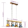 Multicolor industrial ceiling lamp 25 W E27 111 cm by vidaXL, Lamps - Ref: Foro24-344393, Price: 114,76 €, Discount: %