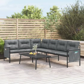 Garten-Ecksofa aus Stahl und anthrazitgrauem Textilene von vidaXL, Gartensets - Ref: Foro24-362812, Preis: 281,72 €, Rabatt: %