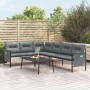 Steel and anthracite gray textilene garden corner sofa by vidaXL, Garden sets - Ref: Foro24-362812, Price: 282,04 €, Discount: %