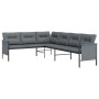 Steel and anthracite gray textilene garden corner sofa by vidaXL, Garden sets - Ref: Foro24-362812, Price: 282,04 €, Discount: %