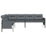 Steel and anthracite gray textilene garden corner sofa by vidaXL, Garden sets - Ref: Foro24-362812, Price: 282,04 €, Discount: %