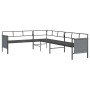 Steel and anthracite gray textilene garden corner sofa by vidaXL, Garden sets - Ref: Foro24-362812, Price: 282,04 €, Discount: %