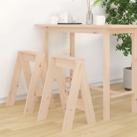 Stools 2 units solid pine wood 40x40x60 cm by vidaXL, Folding stools and chairs - Ref: Foro24-823664, Price: 46,56 €, Discoun...