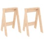 Stools 2 units solid pine wood 40x40x60 cm by vidaXL, Folding stools and chairs - Ref: Foro24-823664, Price: 46,51 €, Discoun...