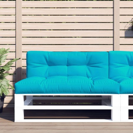 Pallet cushions 2 pieces turquoise fabric by vidaXL, Cushions for chairs and sofas - Ref: Foro24-360754, Price: 87,17 €, Disc...