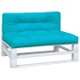 Pallet cushions 2 pieces turquoise fabric by vidaXL, Cushions for chairs and sofas - Ref: Foro24-360754, Price: 87,17 €, Disc...