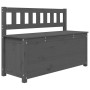 Solid gray pine wood bench 110x41x76.5 cm by vidaXL, Banks - Ref: Foro24-823556, Price: 156,33 €, Discount: %