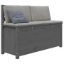 Solid gray pine wood bench 110x41x76.5 cm by vidaXL, Banks - Ref: Foro24-823556, Price: 156,33 €, Discount: %