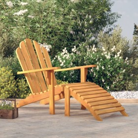 Silla de jardín Adirondack con reposapiés madera maciza teca de vidaXL, Sillas de jardín - Ref: Foro24-362697, Precio: 180,99...