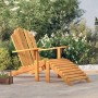 Adirondack-Gartenstuhl mit Fußstütze aus massivem Teakholz von vidaXL, Gartenstühle - Ref: Foro24-362697, Preis: 180,54 €, Ra...