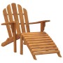 Adirondack-Gartenstuhl mit Fußstütze aus massivem Teakholz von vidaXL, Gartenstühle - Ref: Foro24-362697, Preis: 180,54 €, Ra...