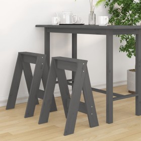 Stools 2 units solid gray pine wood 40x40x60 cm by vidaXL, Folding stools and chairs - Ref: Foro24-823666, Price: 39,75 €, Di...