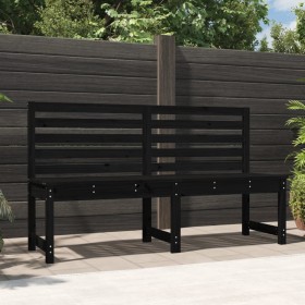 Garden bench solid black pine wood 157.5 cm by vidaXL, garden benches - Ref: Foro24-824043, Price: 94,99 €, Discount: %