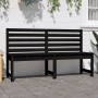 Garden bench solid black pine wood 157.5 cm by vidaXL, garden benches - Ref: Foro24-824043, Price: 94,69 €, Discount: %