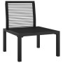 Silla de jardín con cojines ratán sintético negro y gris de vidaXL, Sofás modulares de exterior - Ref: Foro24-362798, Precio:...