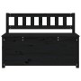 Solid black pine wood bench 110x41x76.5 cm by vidaXL, Banks - Ref: Foro24-823558, Price: 126,43 €, Discount: %