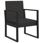 Garden chair with black synthetic rattan cushion by vidaXL, Garden chairs - Ref: Foro24-362324, Price: 71,18 €, Discount: %