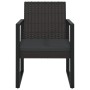 Silla de jardín con cojín ratán sintético negro de vidaXL, Sillas de jardín - Ref: Foro24-362324, Precio: 69,41 €, Descuento: %