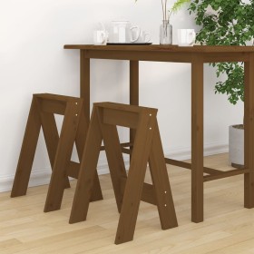 Stools 2 pcs solid honey brown pine wood 40x40x60 cm by vidaXL, Folding stools and chairs - Ref: Foro24-823667, Price: 41,99 ...