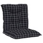 Low back chair cushions 6 pcs black plaid fabric by vidaXL, Cushions for chairs and sofas - Ref: Foro24-360343, Price: 113,62...