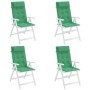 High Back Chair Cushions 4 Pcs Green Oxford Fabric by vidaXL, Cushions for chairs and sofas - Ref: Foro24-361890, Price: 48,5...