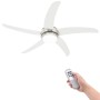 Ventilador de techo adornado con lámpara 128 cm blanco de vidaXL, Ventiladores de techo - Ref: Foro24-50538, Precio: 149,37 €...