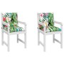 Chair cushions with low backrest 2 pcs multicolored fabric by vidaXL, Cushions for chairs and sofas - Ref: Foro24-360344, Pri...