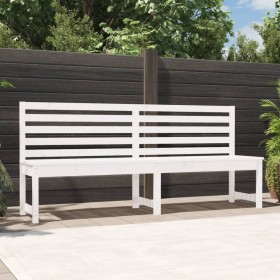 Gartenbank aus massivem weißem Kiefernholz 201,5 cm von vidaXL, Gartenbänke - Ref: Foro24-824047, Preis: 156,82 €, Rabatt: %