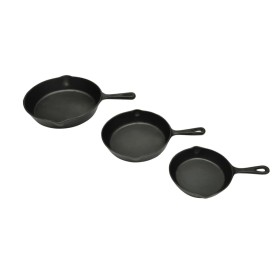 Set of 3 cast iron grill pans by vidaXL, Planks - Ref: Foro24-50122, Price: 39,66 €, Discount: %