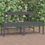 2-seater garden bench solid gray pine wood 159.5x44x45 cm by vidaXL, garden benches - Ref: Foro24-824013, Price: 68,18 €, Dis...