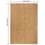 Alfombra rectangular yute natural 160x230 cm de vidaXL, Alfombras - Ref: Foro24-345107, Precio: 124,99 €, Descuento: %