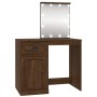 Dressing table with LED oak brown plywood 90x50x132.5cm by vidaXL, Bedroom Dressers - Ref: Foro24-816775, Price: 106,93 €, Di...