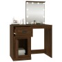 Dressing table with LED oak brown plywood 90x50x132.5cm by vidaXL, Bedroom Dressers - Ref: Foro24-816775, Price: 106,93 €, Di...