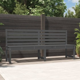 Banco de jardín madera maciza pino gris 201,5 cm de vidaXL, Bancos de jardín - Ref: Foro24-824048, Precio: 159,22 €, Descuent...