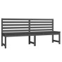 Garden bench solid gray pine wood 201.5 cm by vidaXL, garden benches - Ref: Foro24-824048, Price: 159,22 €, Discount: %