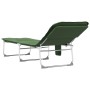 Dark green fabric folding lounger by vidaXL, Loungers - Ref: Foro24-364193, Price: 115,88 €, Discount: %