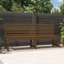 Banco de jardín madera maciza pino marrón miel 201,5 cm de vidaXL, Bancos de jardín - Ref: Foro24-824049, Precio: 172,41 €, D...