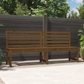 Banco de jardín madera maciza pino marrón miel 201,5 cm de vidaXL, Bancos de jardín - Ref: Foro24-824049, Precio: 171,36 €, D...