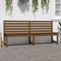 Banco de jardín madera maciza pino marrón miel 201,5 cm de vidaXL, Bancos de jardín - Ref: Foro24-824049, Precio: 172,41 €, D...