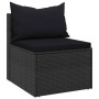 Central garden sofas with 2 black synthetic rattan cushions by vidaXL, Outdoor sofas - Ref: Foro24-362332, Price: 132,29 €, D...