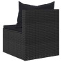 Central garden sofas with 2 black synthetic rattan cushions by vidaXL, Outdoor sofas - Ref: Foro24-362332, Price: 132,29 €, D...