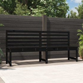 Solid black pine wood garden bench 201.5 cm by vidaXL, garden benches - Ref: Foro24-824050, Price: 107,99 €, Discount: %