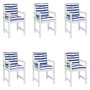 Low back chair cushions 6 pcs blue and white striped fabric by vidaXL, Cushions for chairs and sofas - Ref: Foro24-360340, Pr...